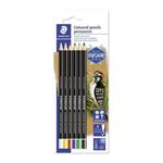 STAEDTLER Barevné pastelky "Lumocolor", 6 barev, kulatá, na všechny povrchy, glasochrom
