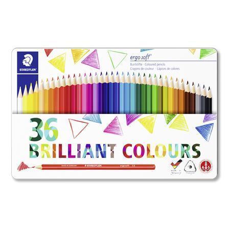 STAEDTLER Farebné ceruzky "Ergo Soft", 36 farieb, trojuholníková 157 M36