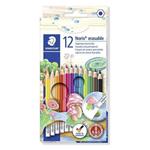 STAEDTLER Farebné ceruzky s gumou "Noris Club", 12 farieb, sada, šesťhranné