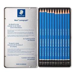 STAEDTLER Grafitové ceruzky "Mars Lumograph", tvrdosť 12, šesťhranné, umelecké