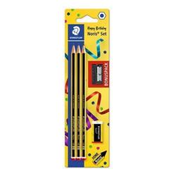 STAEDTLER Grafitové ceruzky "Noris", HB 3ks, orezávač, guma, šesťhran 120 SBK3P1