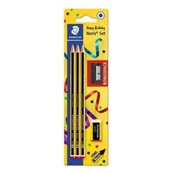 STAEDTLER Grafitové tužky "Noris", HB 3ks, ořezávátko, pryž, šestihranné 120 SBK3P1