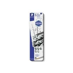 STAEDTLER Grafitové tužky v laku "Mars Lumograph", 6 tvrdostí, sada, šestihranné