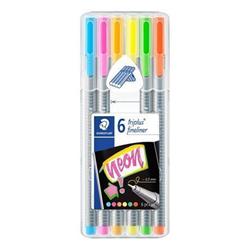 STAEDTLER Linery "Triplus 334 Neon", sada 6 farieb, 0,3 mm