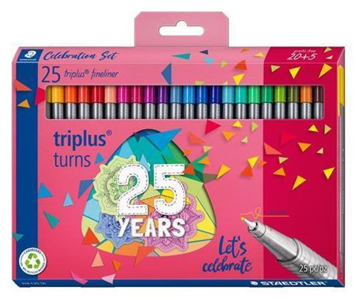 STAEDTLER Linery "Triplus334", 25 barev, sada, 0,3 mm 334 C25 TA