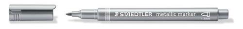 STAEDTLER Metalický popisovač, 1-2mm, kuželový hrot, stříbrná