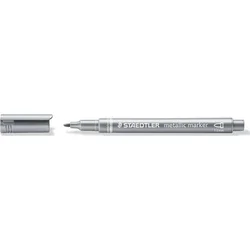 STAEDTLER Metalický popisovač, 1-2mm, kuželový hrot, stříbrná