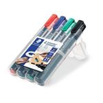 STAEDTLER Permanentní popisovač "Lumocolor 352", sada, 4 barvy, 2 mm, kuželový hrot