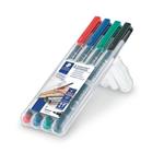 STAEDTLER Permanentný popisovač "Lumocolor 318 F", 4 farby, 0,6 mm, OHP