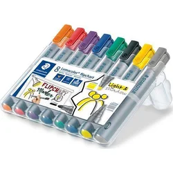 STAEDTLER Popisovače na flipchart "Lumocolor 356", 8 barev, 2-5 mm, klínový hrot 356 SWP8