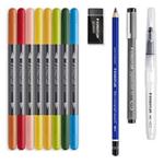 STAEDTLER Štětcové fixy "Design Journey Floral", 8 barev, sada, oboustranné 61 3001-1