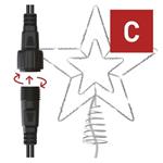 Standard LED spojovací vánoční hvězda, 28,5 cm, venkovní i vnitřní, studená bílá