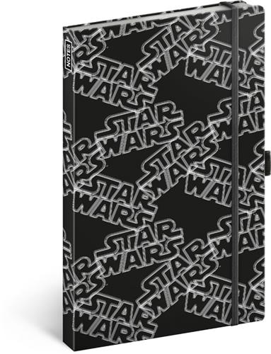 Star Wars Čierny linkovaný zápisník, 13 × 21 cm