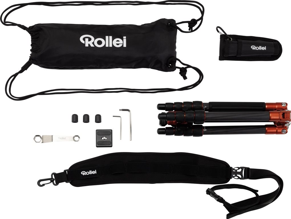 Statív Rollei Compact Traveler No.1 Carbon, oranžový