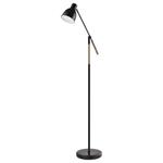 Stojacia lampa EDWARD pre žiarovku E27, 150 cm, čierna