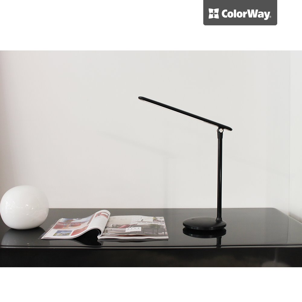 Stolná lampa ColorWay LED, čierna