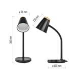 Stolná lampa EMOS LED TARA, čierna