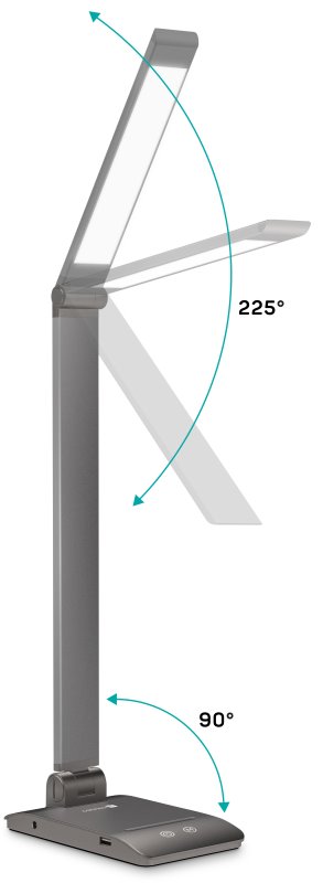 Stolná LED lampa CONNECT IT BRIGHT, ŠEDÁ