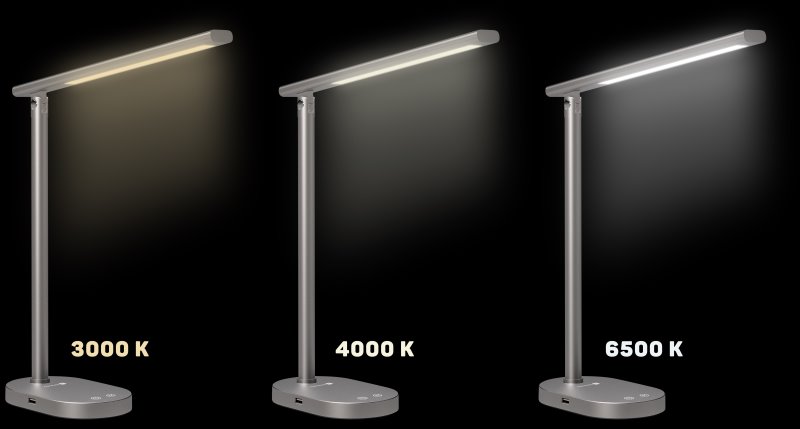 Stolná LED lampa CONNECT IT SHINE, ŠEDÁ