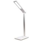 Stolná LED lampa Huslog s bezdrôtovou nabíjačkou, biela