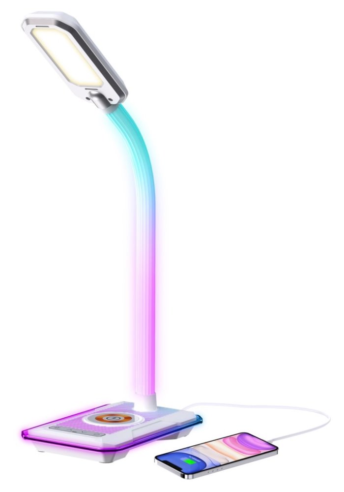 Stolná LED lampa IMMAX GAMER biela