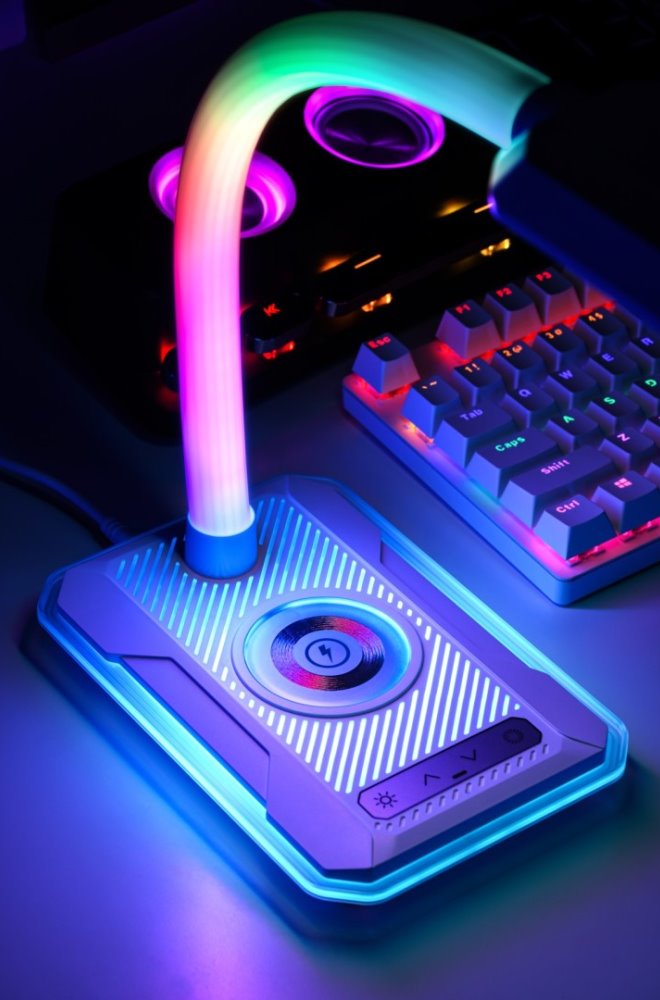 Stolná LED lampa IMMAX GAMER biela