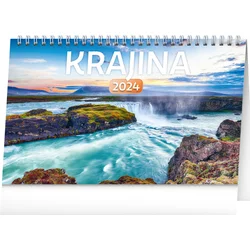 Stolní kalendář Krajina CZ/SK 2024, 23,1 × 14,5 cm