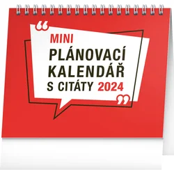 Stolový kalendár Plánovací kalendár s citátmi 2024, 16,5 × 13 cm