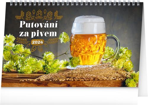 Stolový kalendár Putovanie za pivom 2024, 23,1 × 14,5 cm