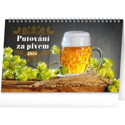 Stolový kalendár Putovanie za pivom 2024, 23,1 × 14,5 cm