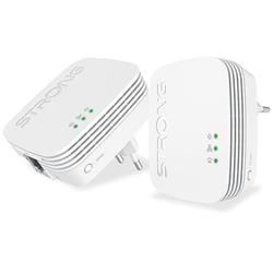 Strong sada 2x adaptérů Powerline 1000 DUO MINI/ 1000 Mbit/s/ 1x LAN/ bílý