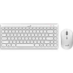Súprava klávesnice a myši Genius LuxeMate Q8000, biela, bezdrôtová, CZ/SK