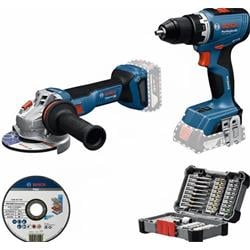 Súprava náradia BOSCH GSR 18V-65 + GWS 18V-11 + rezný kotúč + bity (0.615.A50.091)