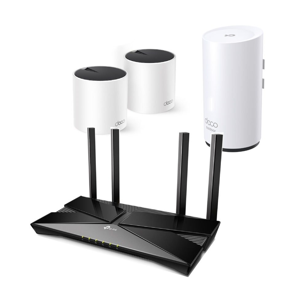 Súprava TP-Link Archer AX53+DecoX55+X50-Outdoor Mesh (Wi-Fi 6)