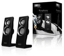 SWEEX reproduktory 2.0 Purephonic SP200, ovládání hlasitosti, stříbrné, USB
