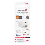 Swissten adaptér SlideCharge 45W, bílý  