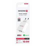 Swissten adaptér Smart IC 2× USB, bílý  
