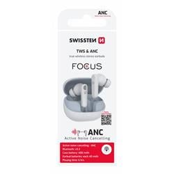 Swissten ANC sluchátka Focus, bílá