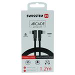 Swissten Arcade kabel USB-C/Lightning 1,2 m, černý