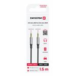 Swissten Audio kabel jack – jack 1,5 m, černý