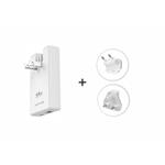 Swissten Cestovní adaptér GaN USB-C + USB-A 45W výměnné vidlice (US, EU, UK), bílý