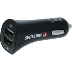 Swissten CL adaptér 2× USB 3 A + kabel Micro USB, černý