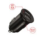 Swissten CL adaptér 2x USB 4,8A Metal (samoprodavač), černý