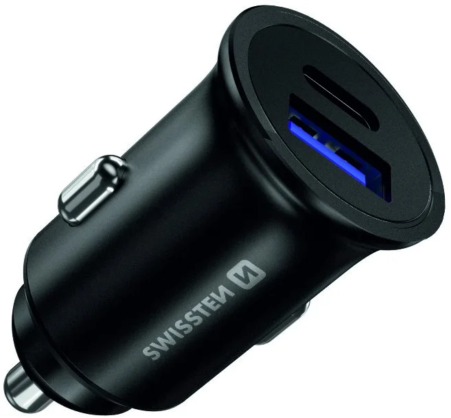 Swissten CL adaptér USB-C + QC 36 W, černý