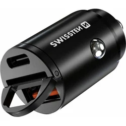 Swissten CL adaptér USB-C + SC 30 W, černý