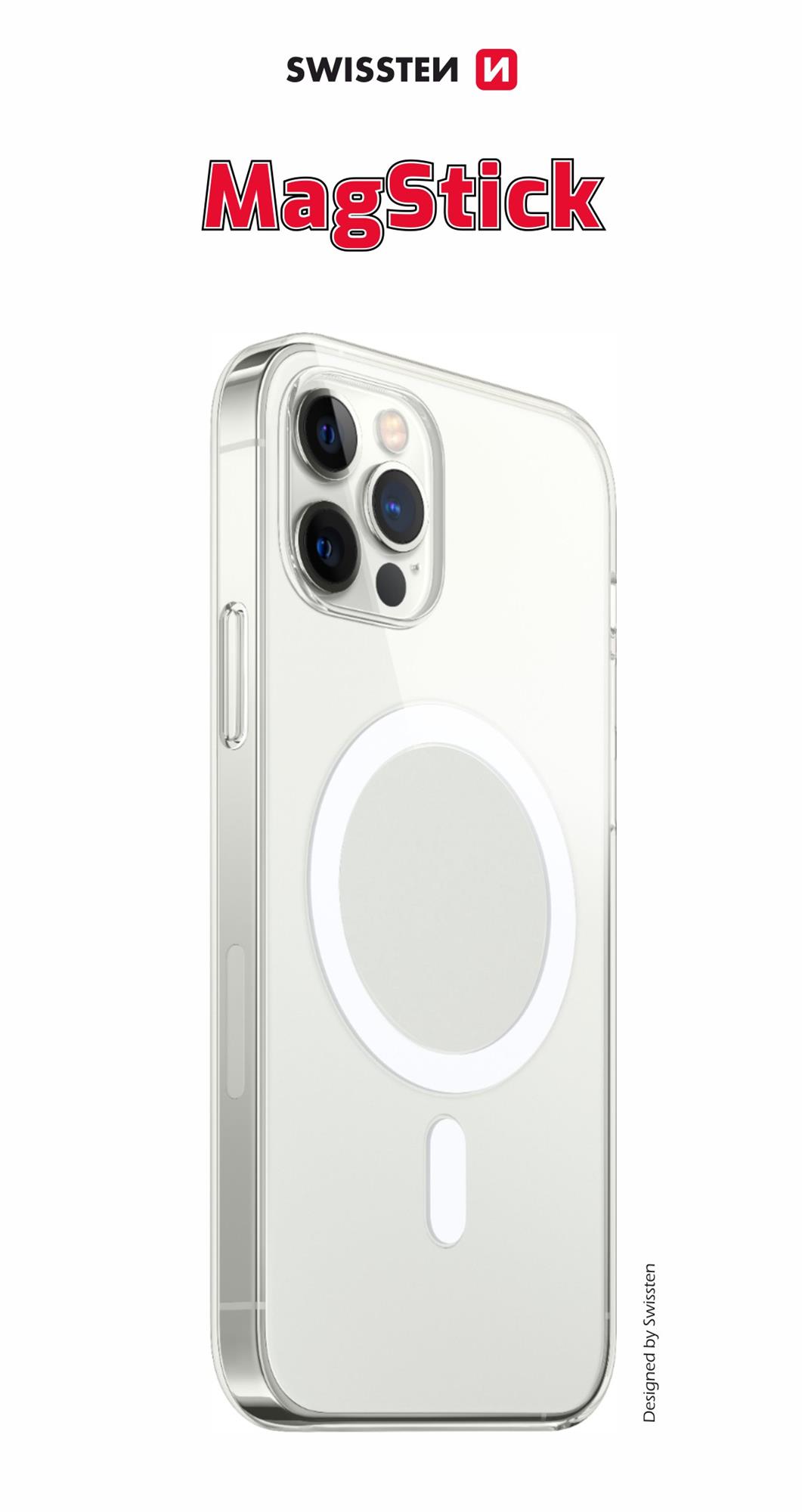 Swissten Clear Jelly MagStick Apple iPhone 13 Pro Max, transparentní