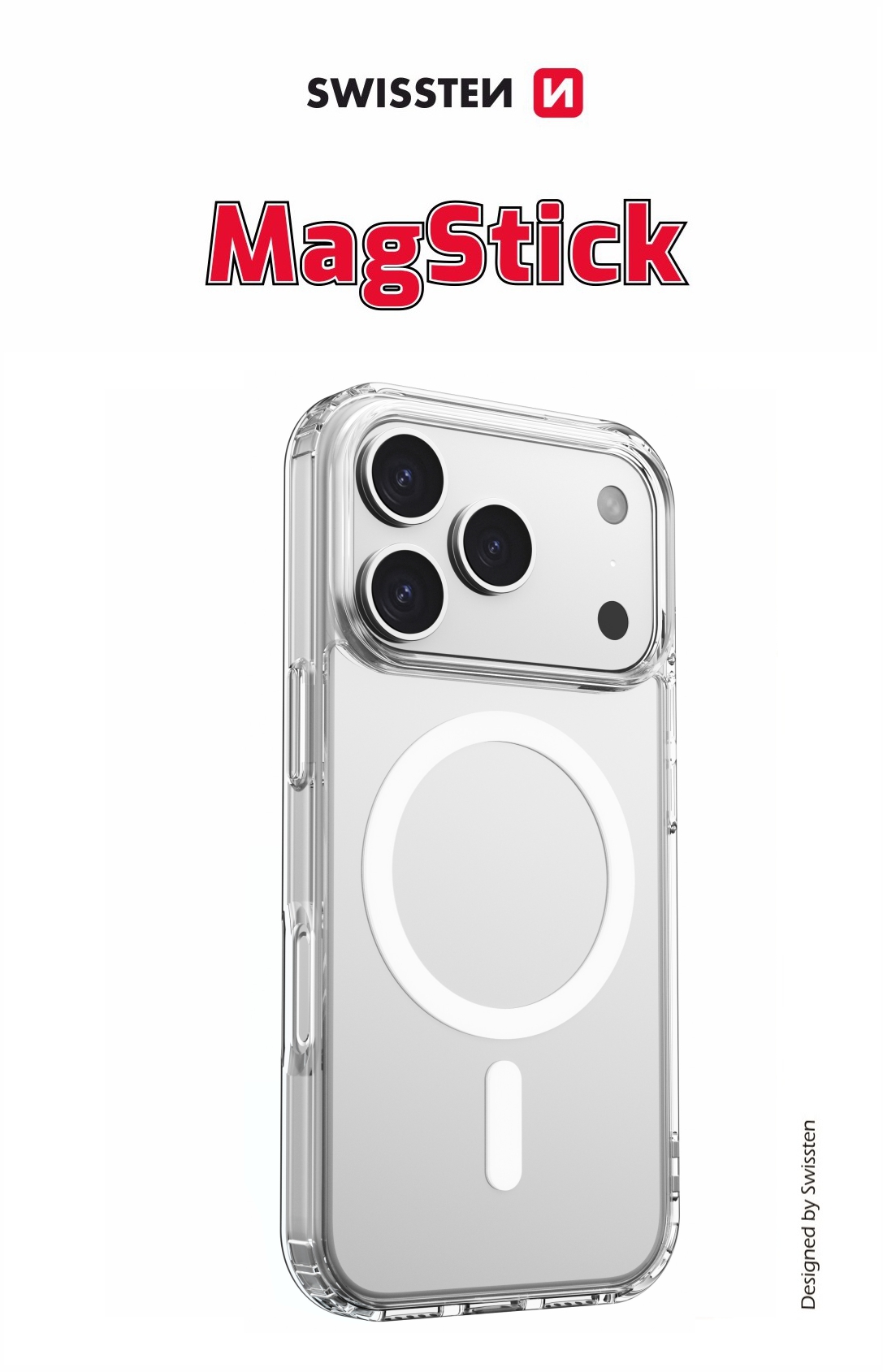Swissten Clear Jelly MagStick Apple iPhone 17 Pro Max, transparentní