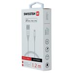 Swissten Datový kabel TPE USB / Lightning MFi 1,2m, bílý