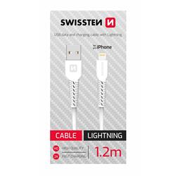 Swissten Datový kabel USB / Lightning 1,2m (samoprodavač), bílý