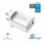 Swissten Edge GaN síťový adaptér 65 W, bílý (UK)